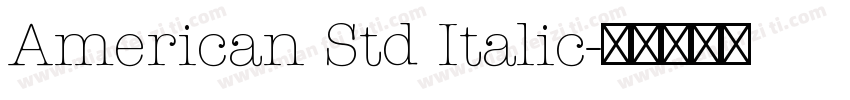 American Std Italic字体转换